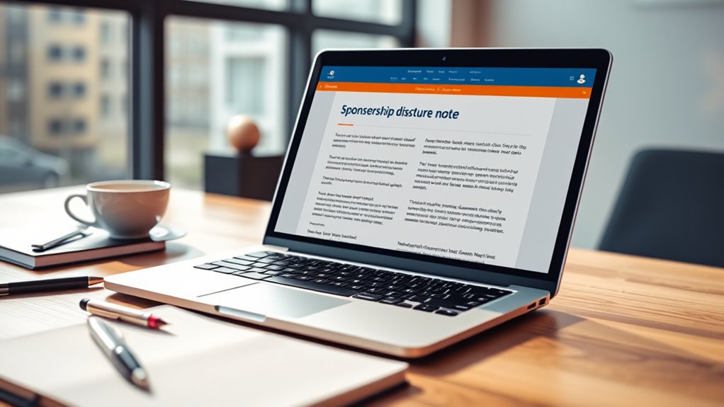 transparent sponsorship disclosure guidelines