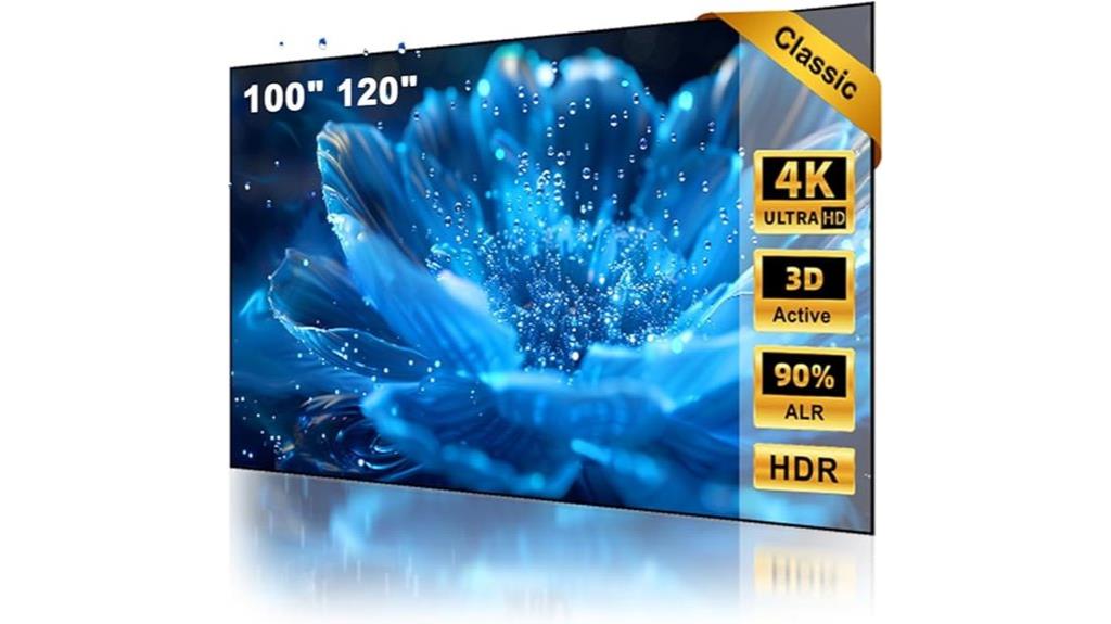 100 inch alr projector screen