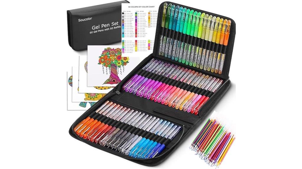 120 pack glitter gel pens