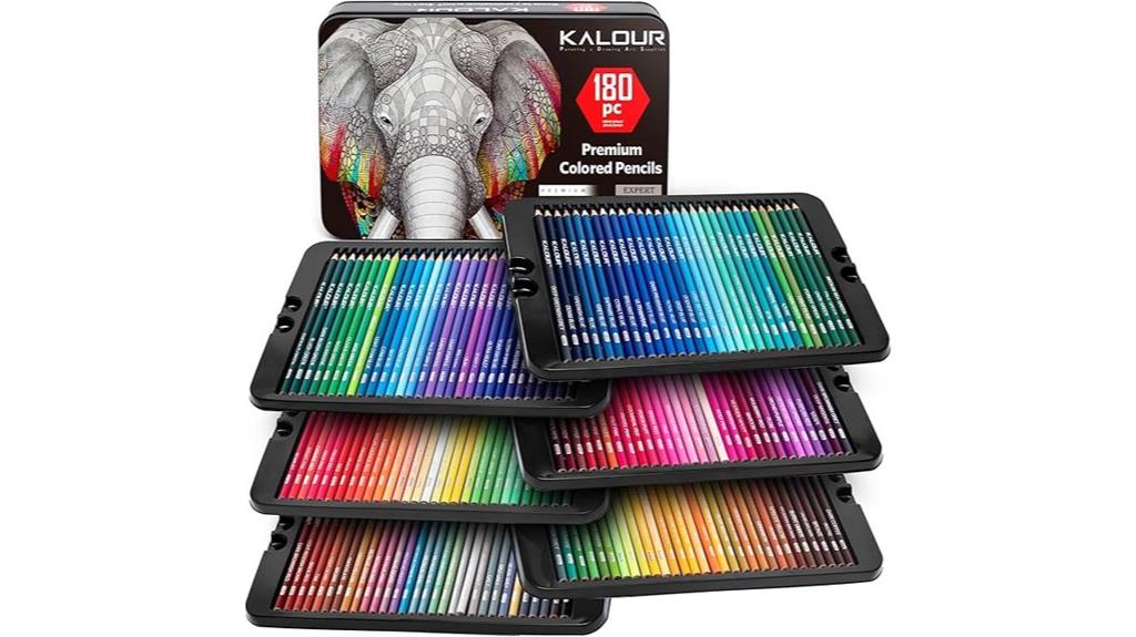 180 color adult colored pencil set