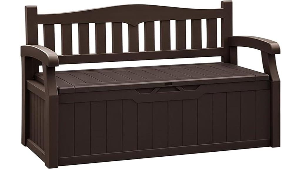 80 gallon garden storage bench