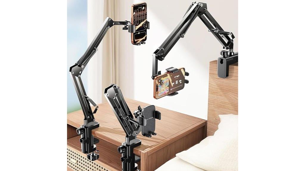 adjustable bed desk holder