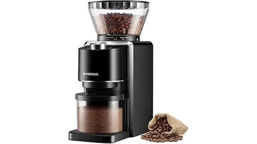 adjustable conical burr grinder