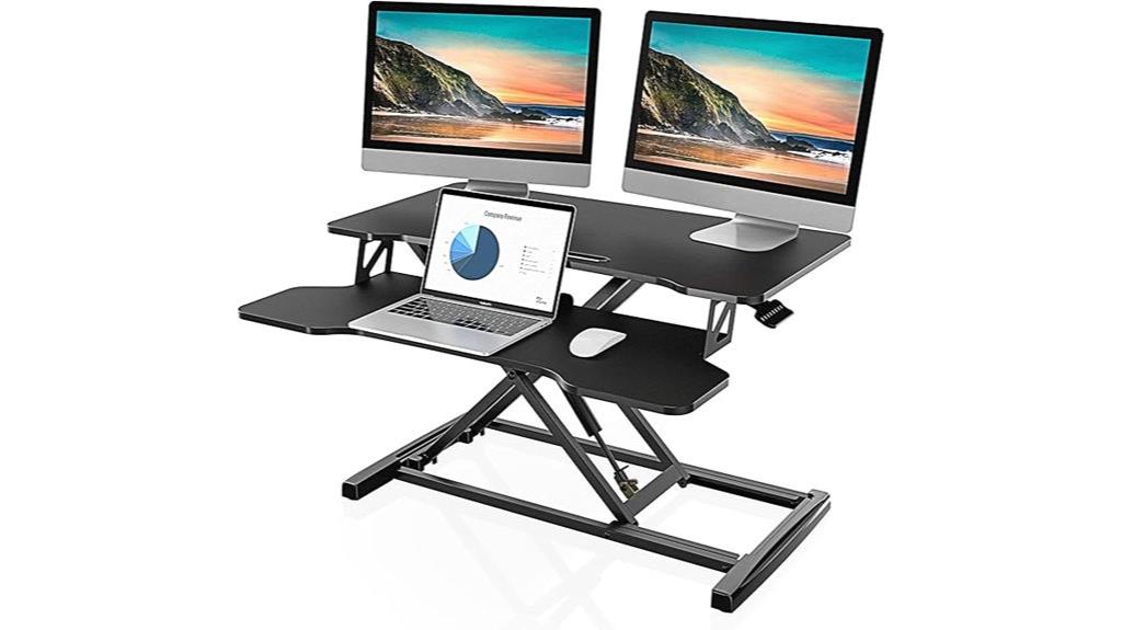 adjustable dual monitor desk