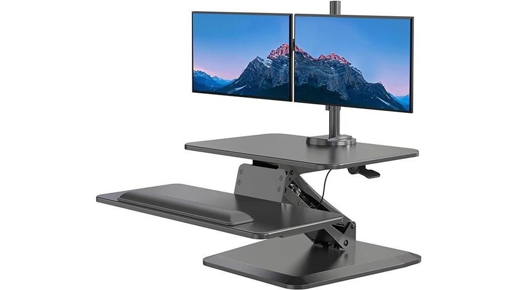 adjustable dual monitor stand