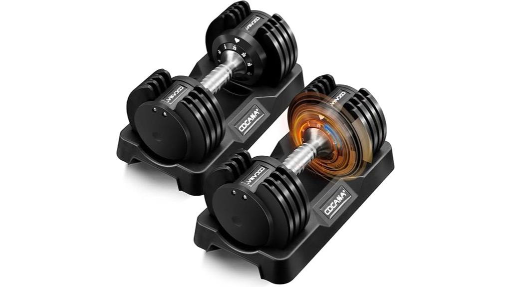 adjustable dumbbells with handles
