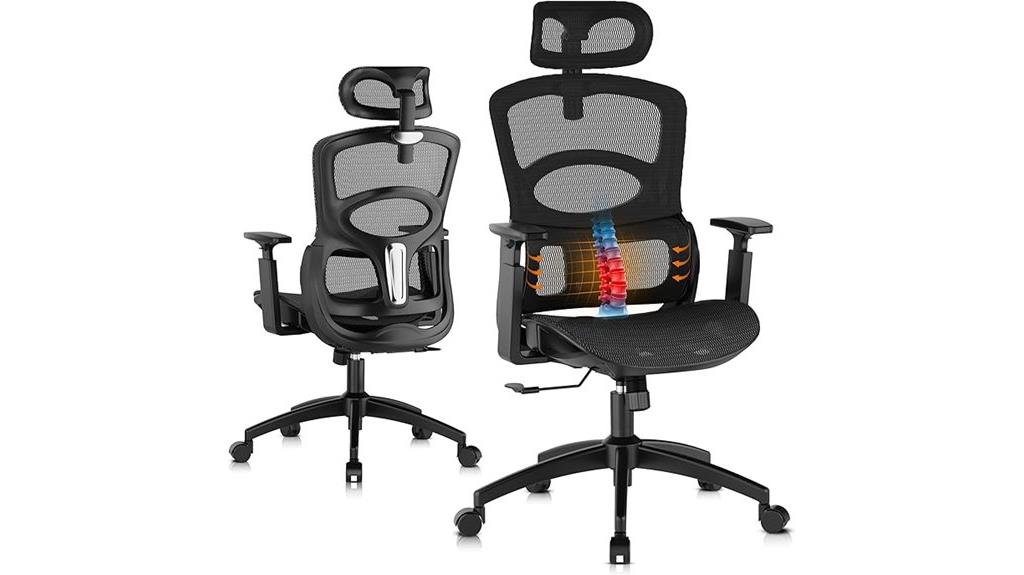 adjustable lumbar office chair
