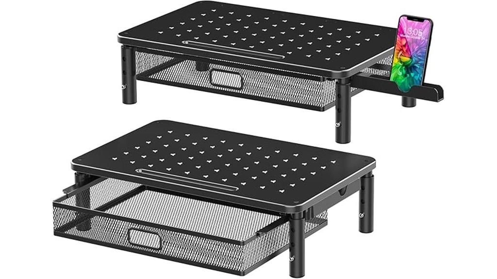 adjustable monitor stand set