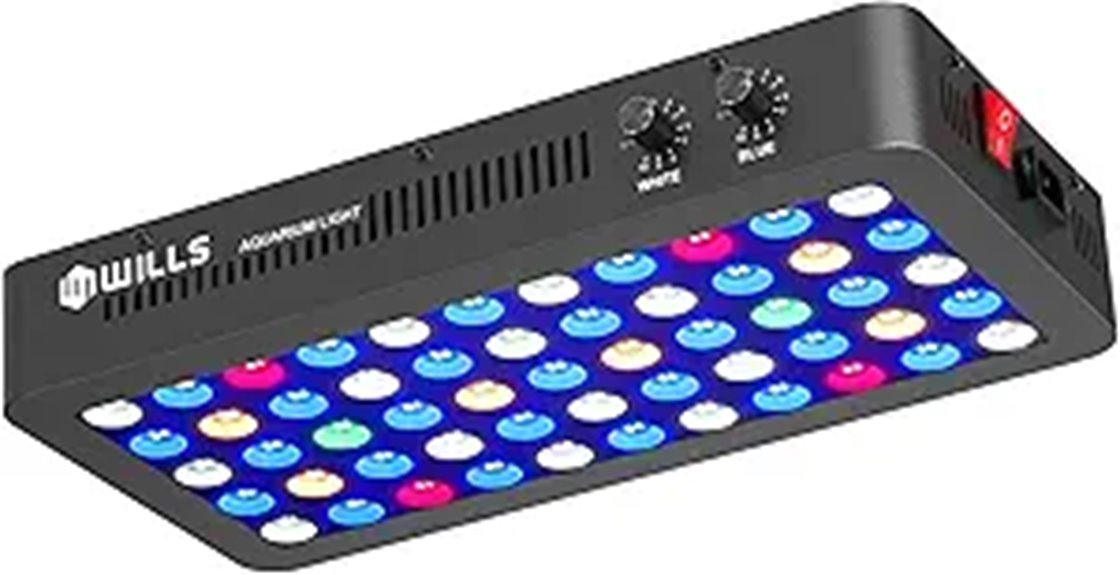 adjustable reef aquarium light