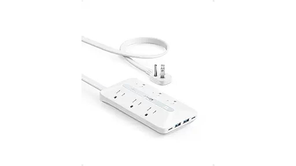 anker flat plug power strip