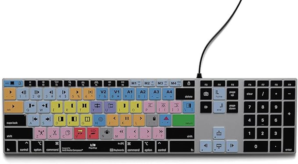 avid media composer keyboard