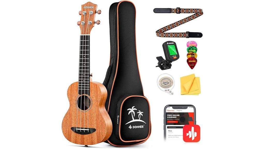 beginner mahogany ukulele kit