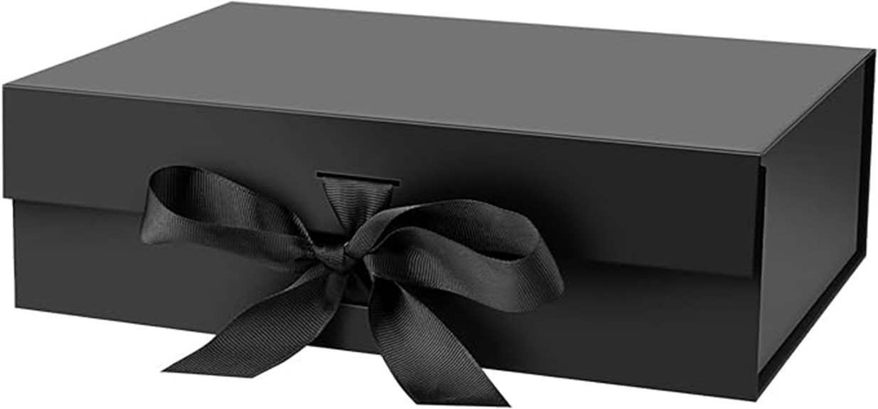 black gift box lid