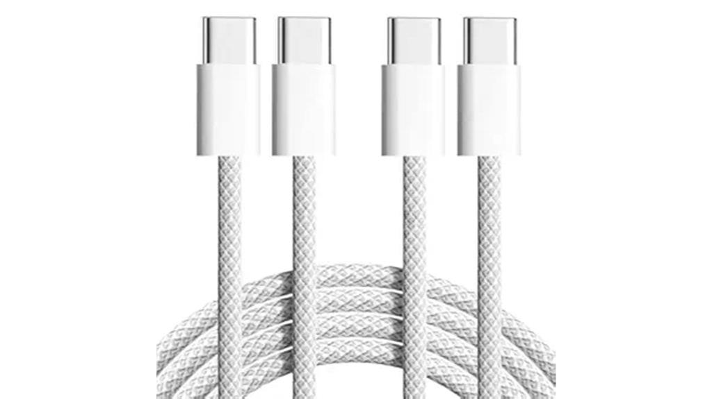 braided usb c cable pack