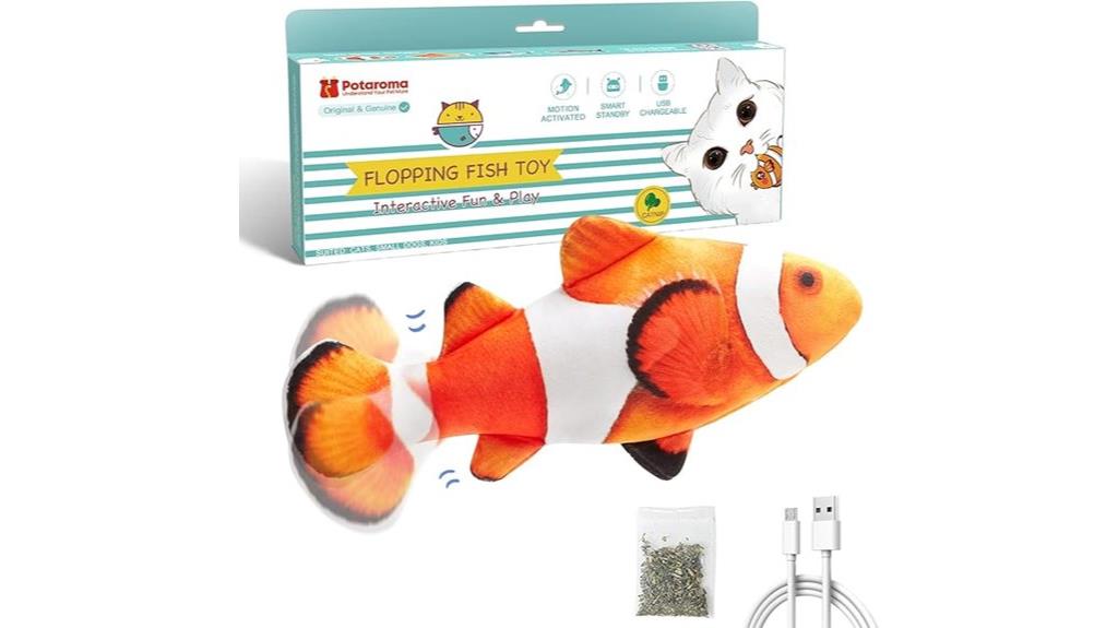 cat toy with fish