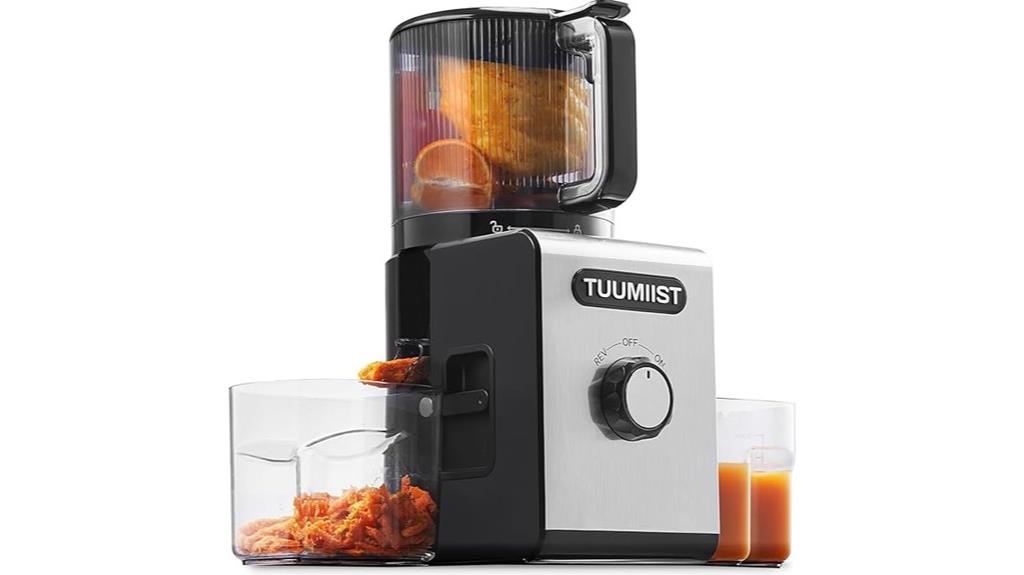 cold press juicer with large feed