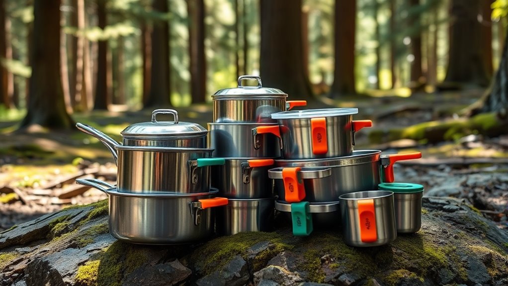 compact camping cookware sets