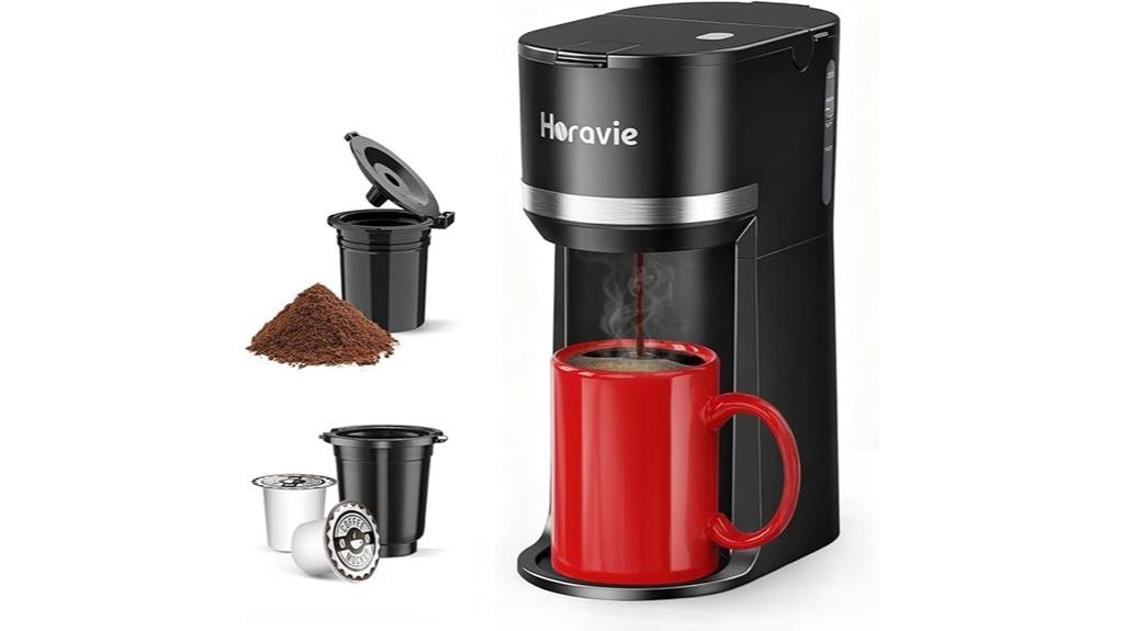 compact coffee maker with window