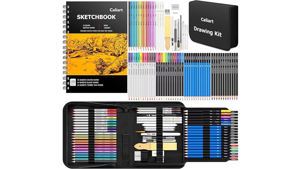 comprehensive 176 piece art kit