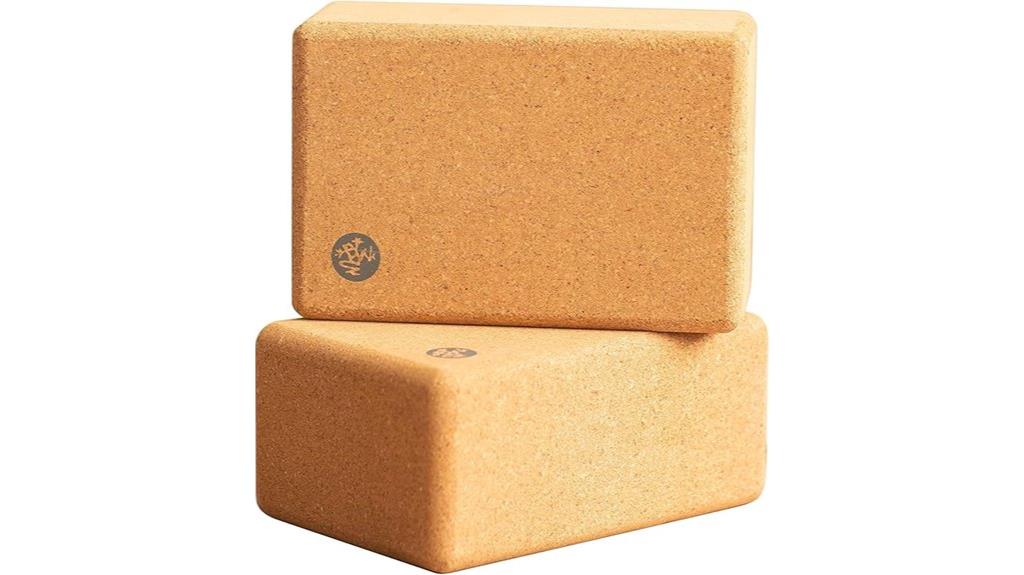cork yoga block edges