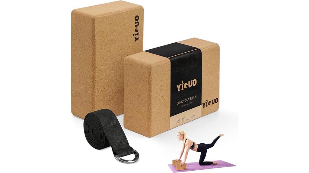 cork yoga blocks pack