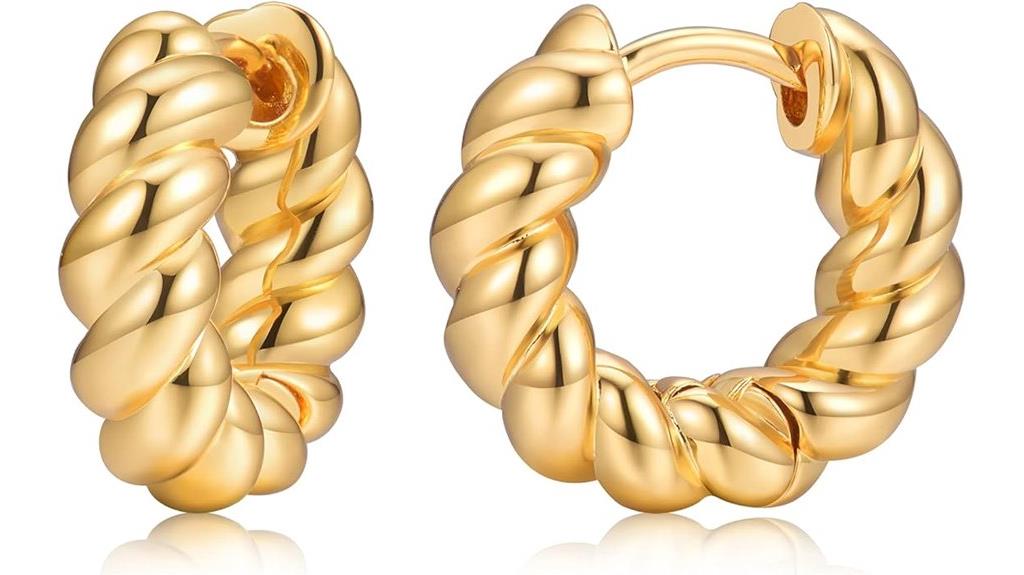 delicate gold hoop earrings