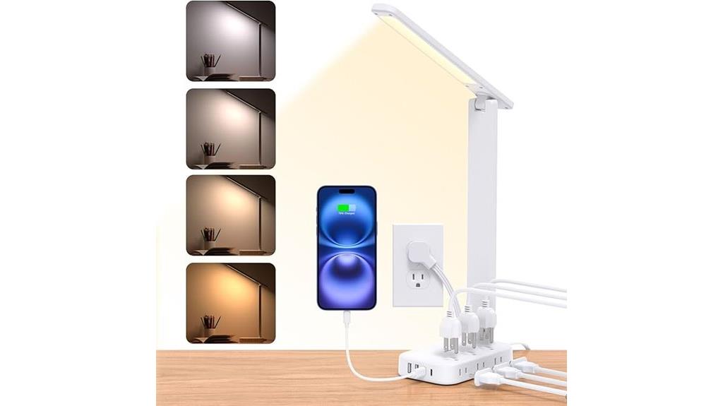 desk lamp with power