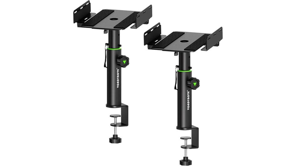 dual adjustable monitor stands
