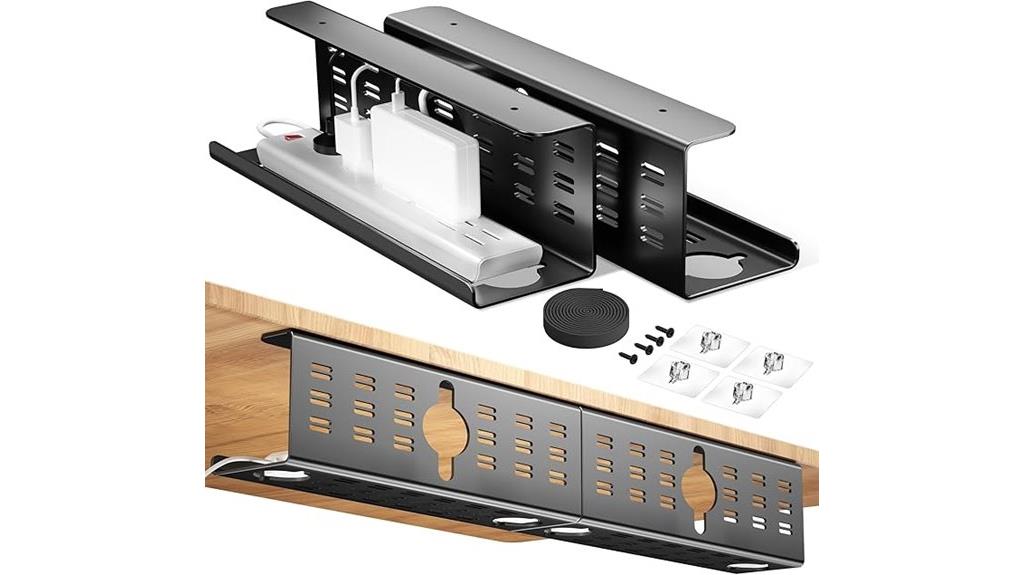 dual cable management trays