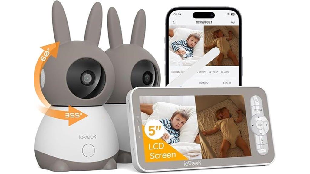 dual camera wifi baby monitor