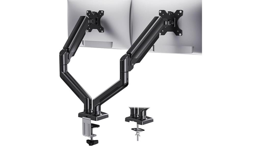 dual monitor mount 32 inch