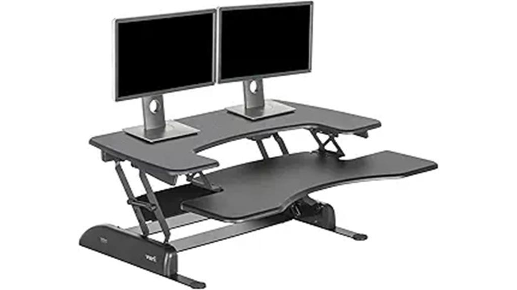 dual monitor standing desk