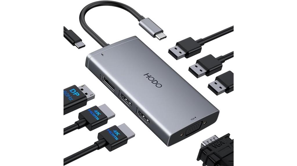 dual monitor usb c hub