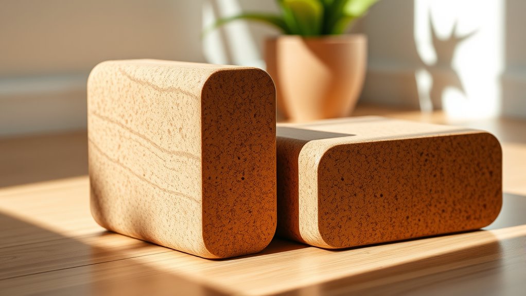 eco friendly cork yoga blocks