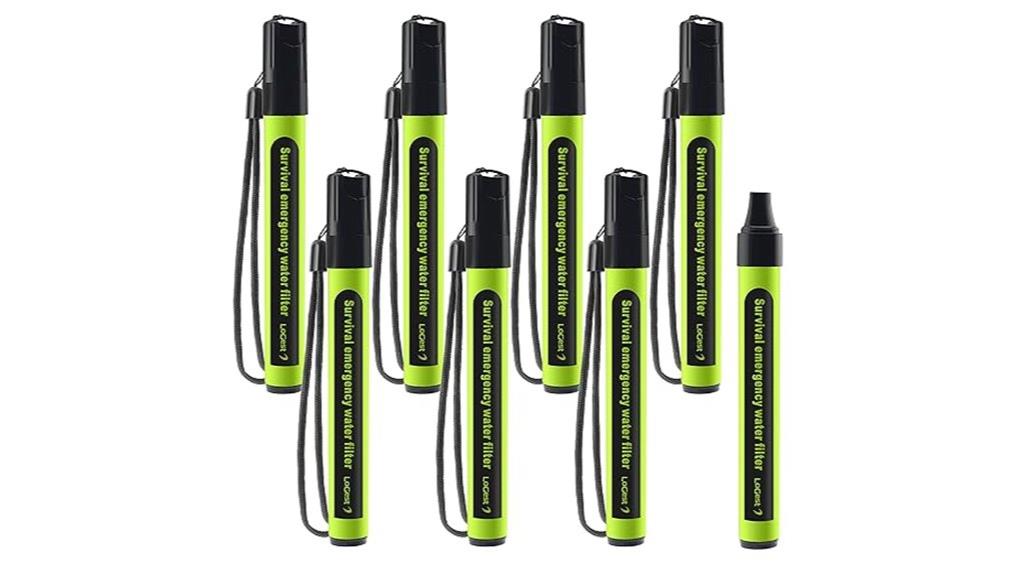 eight water filter straws