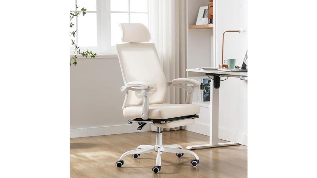 ergonomic office chair with footrest