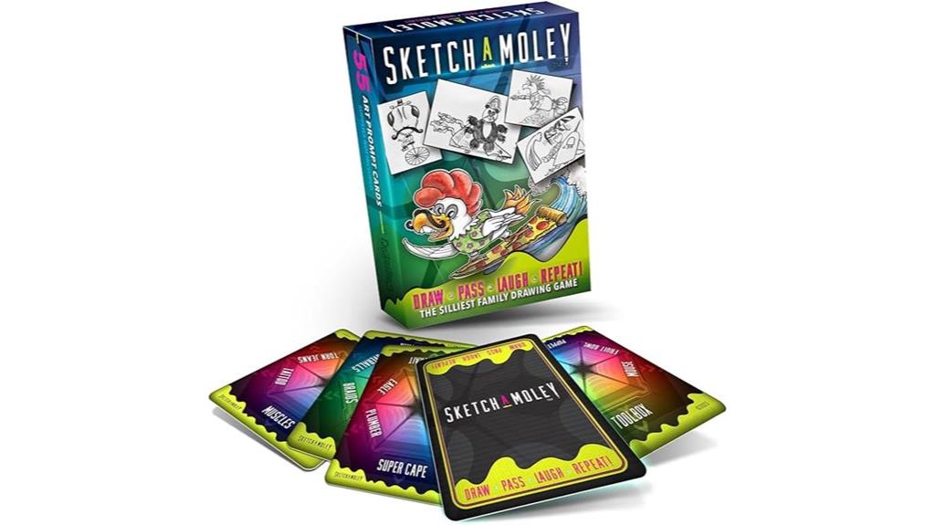 family drawing game cards