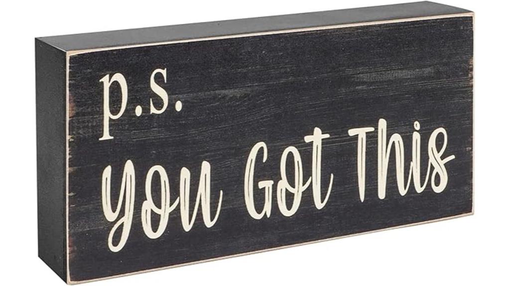 farmhouse motivational wooden sign