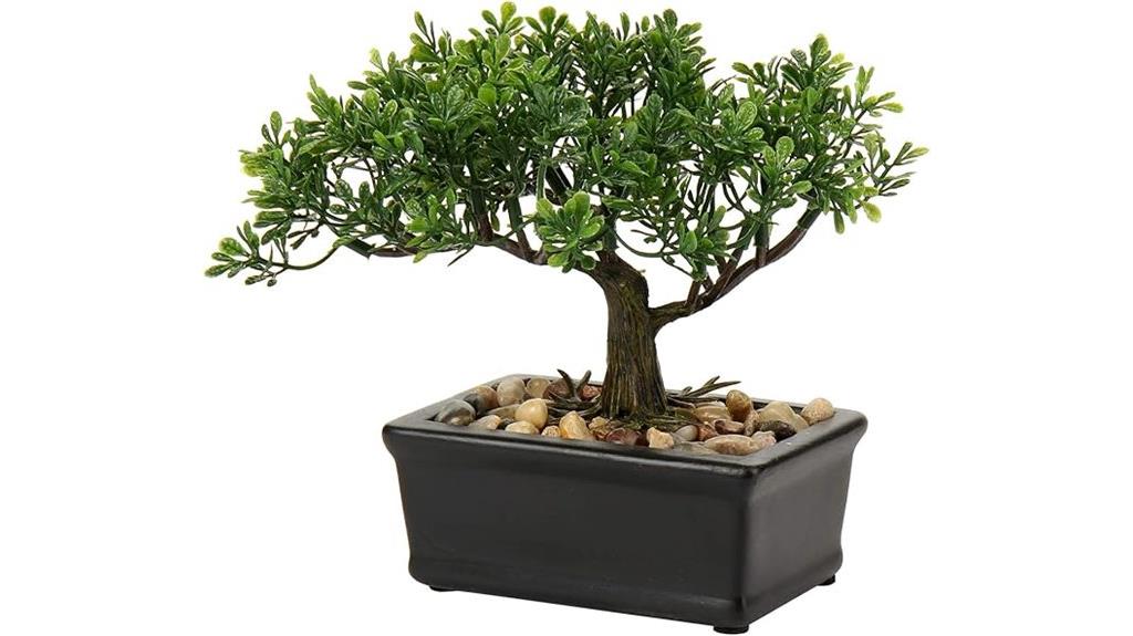 faux juniper bonsai decor