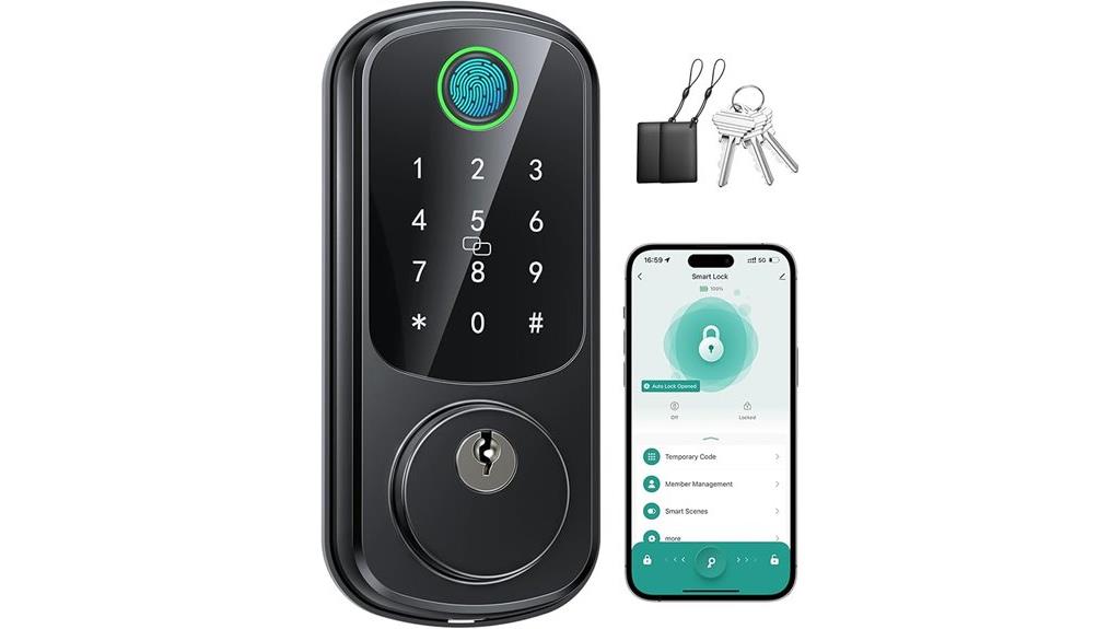 fingerprint keyless touchscreen lock
