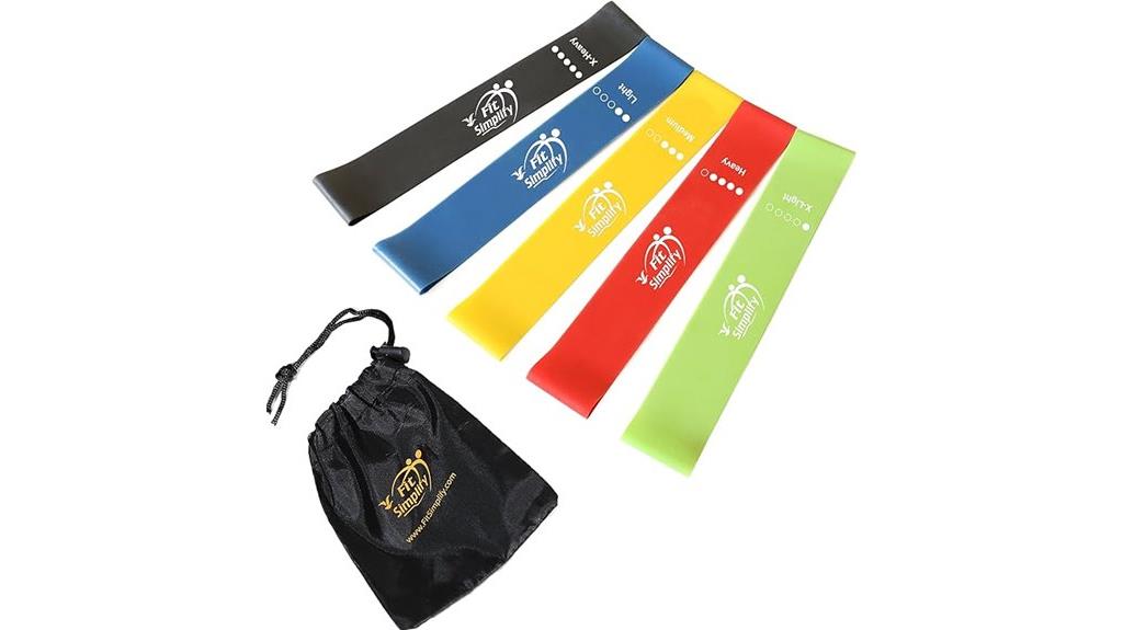 five resistance loop bands