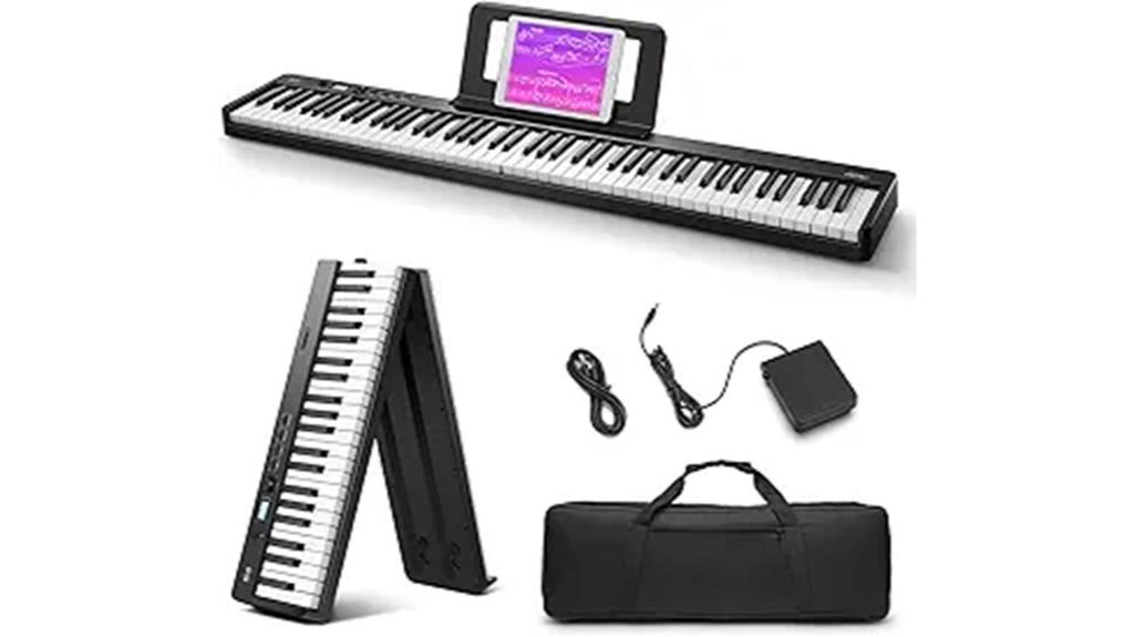 foldable 88 key digital piano