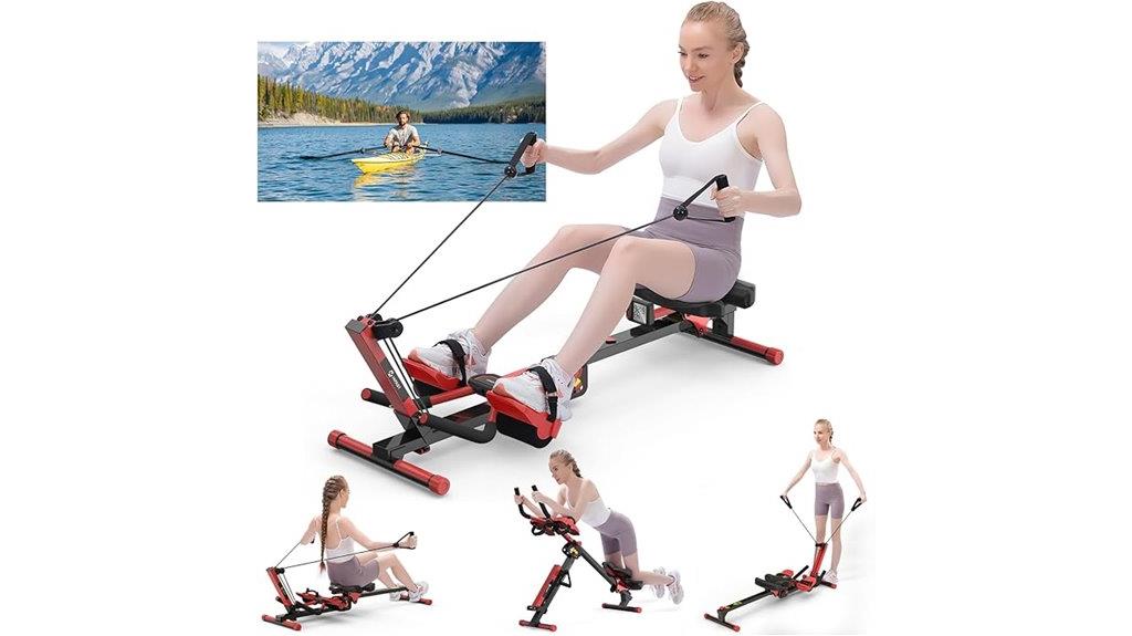 foldable rowing machine monitor