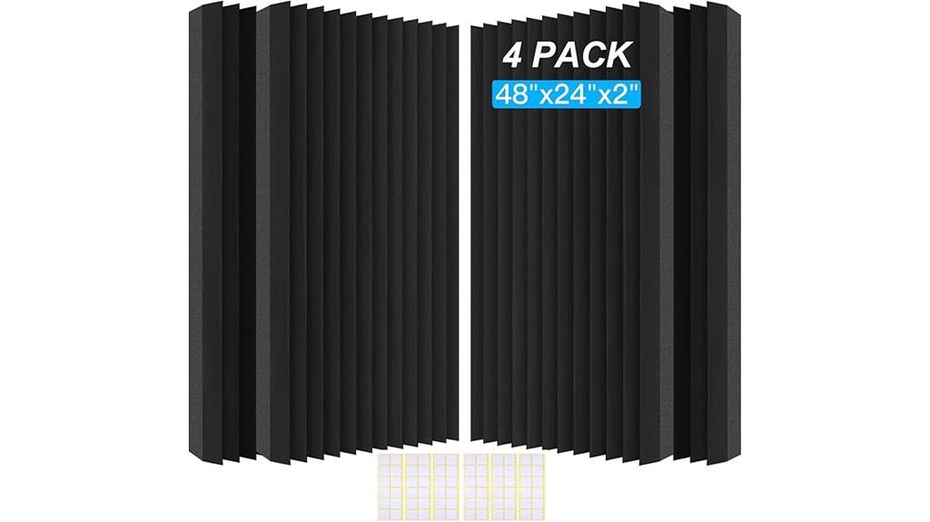 four foam acoustic panels