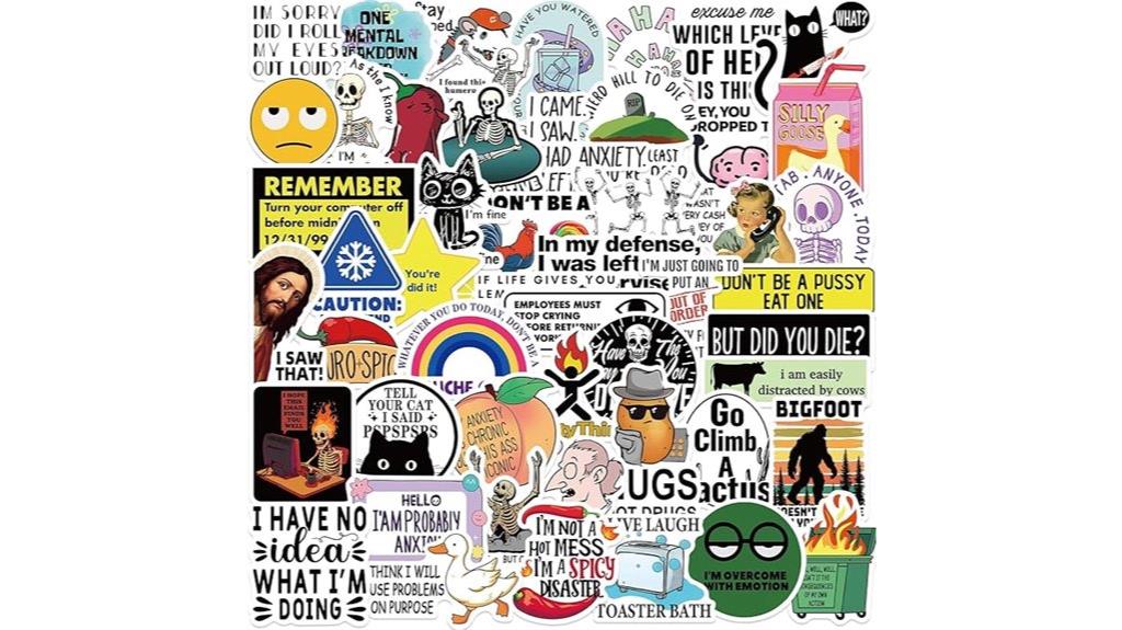 funny waterproof meme stickers