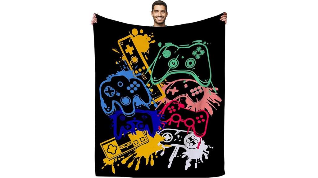 gamer blanket cozy flannel