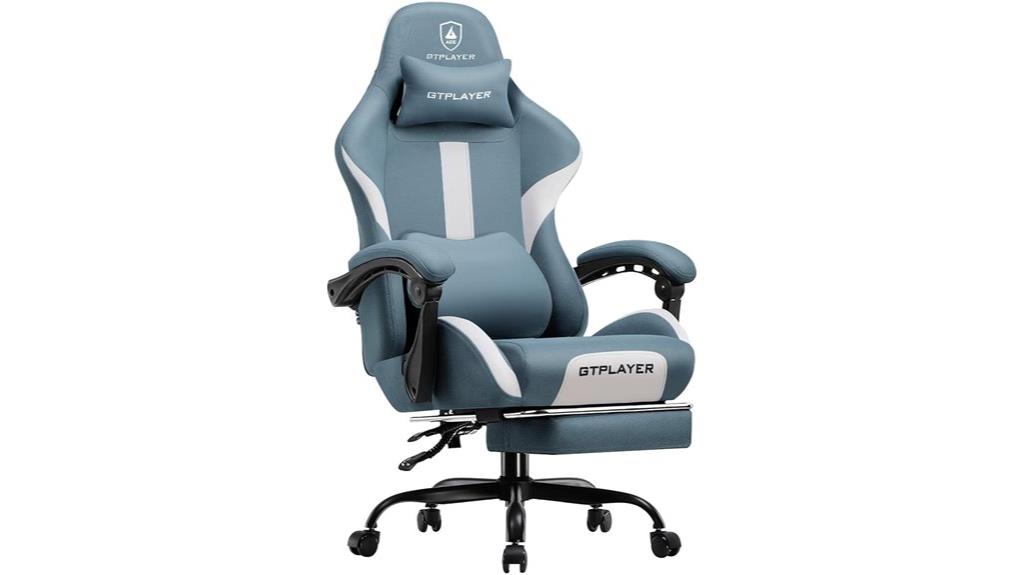 gaming chair with footrest
