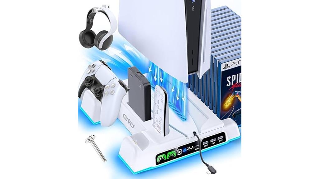 gaming console stand with cooling
