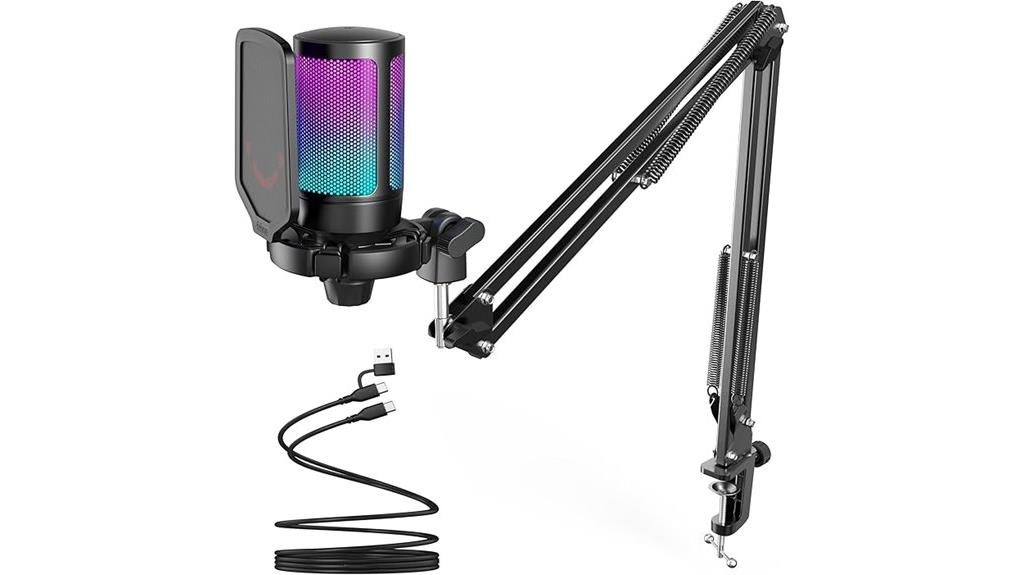 gaming usb mic with accessories