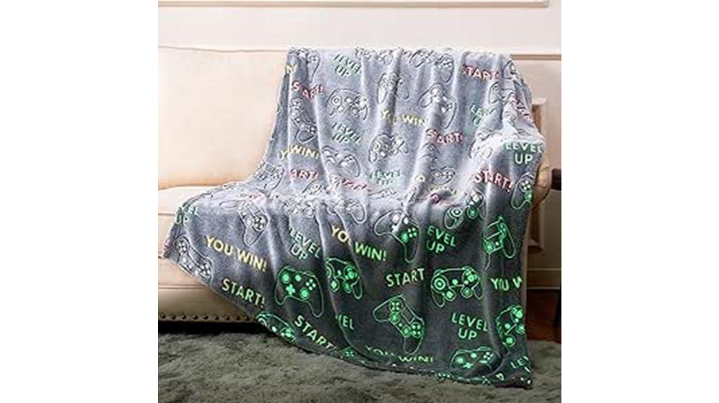 glow in the dark gaming blanket